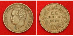 20 Рейс Королевство Португалия (1139-1910) Бронза Луиш I (1838 - 1889)