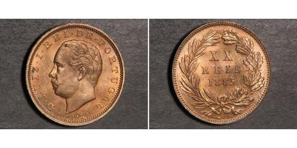 20 Рейс Королевство Португалия (1139-1910) Бронза Луиш I (1838 - 1889)