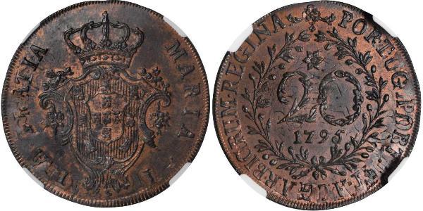 20 Рейс Королевство Португалия (1139-1910) / Азорские о-ва Медь 