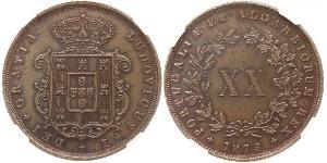 20 Рейс Королевство Португалия (1139-1910) Медь Луиш I (1838 - 1889)