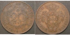 20 Рейс Азорські о-ви / Королівство Португалія (1139-1910) Мідь 