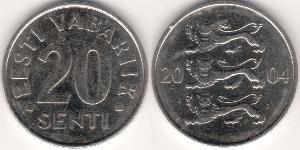 20 Сент Естонія (1991 - ) Нікель/Залізо 