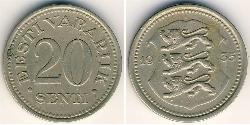 20 Сент Естонія (1991 - ) Нікель/Мідь 