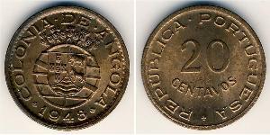 20 Сентаво Portuguese Angola (1575-1975) Бронза 
