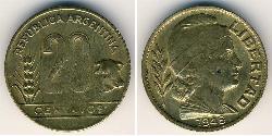 20 Сентаво Аргентинская Республика (1861 - ) Бронза 