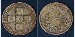 20 Сентаво Вторая Португальская республика (1933 - 1974) Бронза 