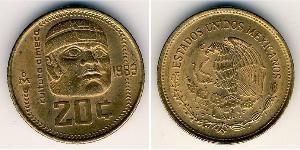 20 Сентаво Мексиканські Сполучені Штати (1867 - ) Бронза 