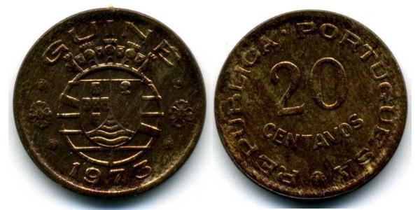 20 Сентаво Португальска Гвінея (1474-1974) Бронза 