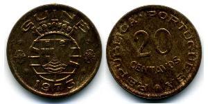 20 Сентаво Португальская Гвинея (1474-1974) Бронза 