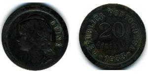 20 Сентаво Португальская Гвинея (1474-1974) Бронза 