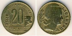 20 Сентаво Аргентинская Республика (1861 - ) Бронза/Алюминий 