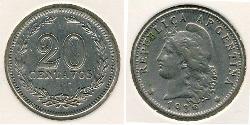 20 Сентаво Аргентинская Республика (1861 - ) Никель/Медь 