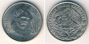 20 Сентаво Соединённые Штаты Мексики (1867 - ) Никель/Медь 