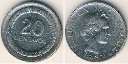 20 Сентаво Республіка Колумбія (1886 - ) Нікель/Мідь 