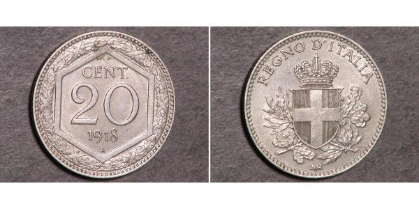 20 Сентесімо Kingdom of Italy (1861-1946) Нікель/Мідь 