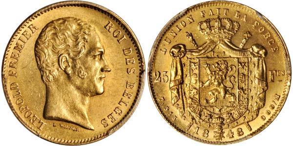 20 Франк Бельгія Золото Leopold I of Belgium (1790-1865)