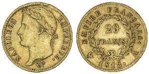 20 Франк Первая Французская империя (1804-1814) Золото Наполеон I(1769 - 1821)