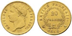 20 Франк Перша Французька імперія (1804-1814) Золото Наполеон I Бонапарт(1769 - 1821)