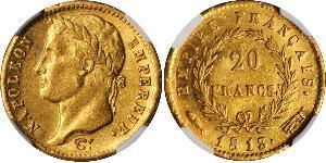 20 Франк Перша Французька імперія (1804-1814) Золото Наполеон I Бонапарт(1769 - 1821)