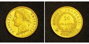 20 Франк Перша Французька імперія (1804-1814) Золото Наполеон I Бонапарт(1769 - 1821)