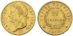 20 Франк Перша Французька імперія (1804-1814) Золото Наполеон I Бонапарт(1769 - 1821)