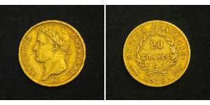 20 Франк Перша Французька імперія (1804-1814) Золото Наполеон I Бонапарт(1769 - 1821)