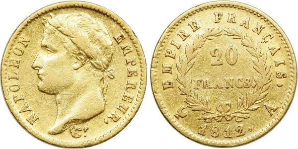 20 Франк Перша Французька імперія (1804-1814) Золото Наполеон I Бонапарт(1769 - 1821)