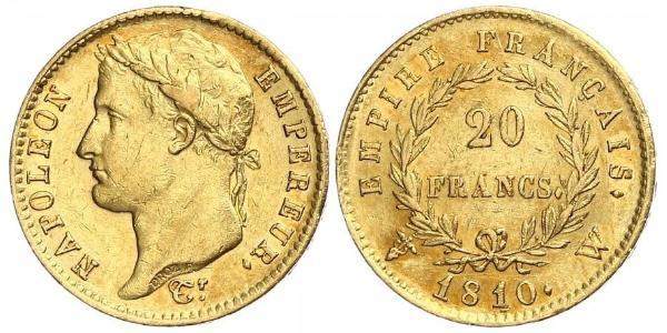 20 Франк Перша Французька імперія (1804-1814) Золото Наполеон I Бонапарт(1769 - 1821)