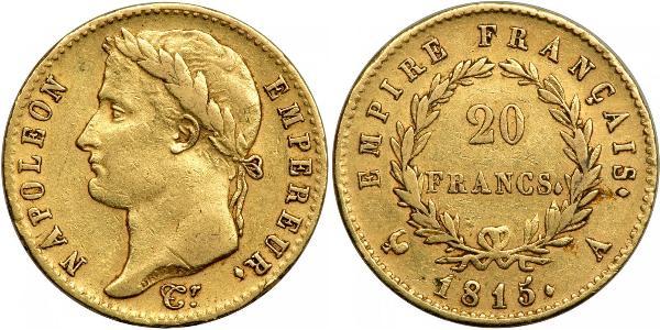 20 Франк Перша Французька імперія (1804-1814) Золото Наполеон I Бонапарт(1769 - 1821)