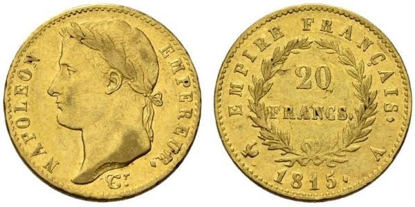 20 Франк Перша Французька імперія (1804-1814) Золото Наполеон I Бонапарт(1769 - 1821)