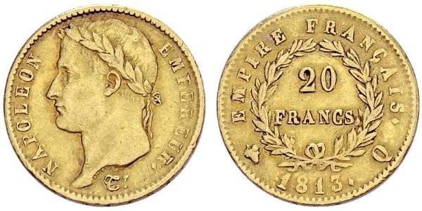 20 Франк Перша Французька імперія (1804-1814) Золото Наполеон I Бонапарт(1769 - 1821)