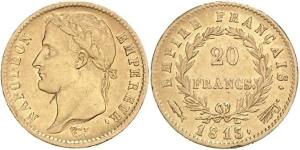 20 Франк Перша Французька імперія (1804-1814) Золото Наполеон I Бонапарт(1769 - 1821)