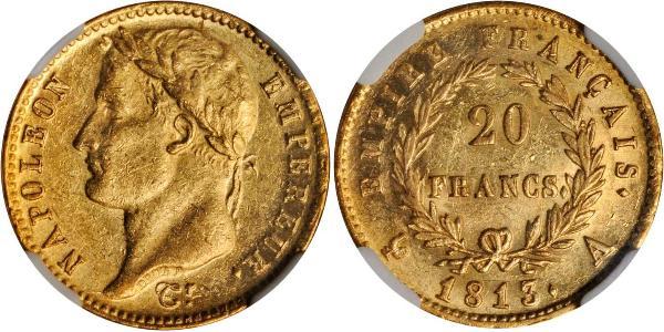 20 Франк Перша Французька імперія (1804-1814) Золото Наполеон I Бонапарт(1769 - 1821)