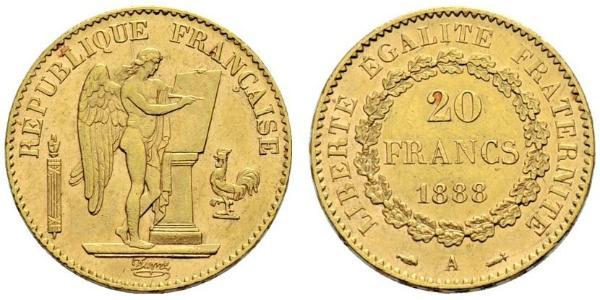 20 Франк Третья французская республика (1870-1940)  Золото 