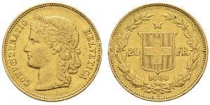 20 Франк Швейцарія Золото 