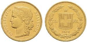 20 Франк Швейцарія Золото 
