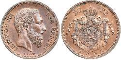 20 Франк Бельгія Мідь Леопольд II (1835 - 1909)