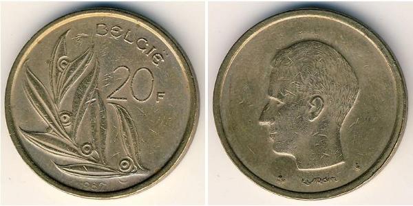 20 Франк Бельгія Нікель/Бронза 