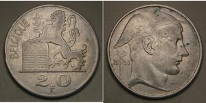 20 Франк Бельгия Серебро 