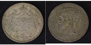 20 Франк Бельгія Срібло Альберт I (король Бельгії)(1875 - 1934)