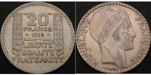 20 Франк Третя французька республіка (1870-1940)  Срібло 