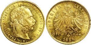20 Франк / 8 Флорін Австро-Угорщина (1867-1918) Золото Франц Иосиф I (1830 - 1916)
