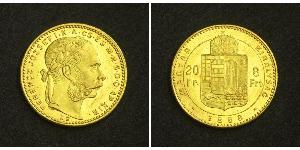 20 Франк / 8 Форінт Австро-Угорщина (1867-1918) Золото Франц Иосиф I (1830 - 1916)