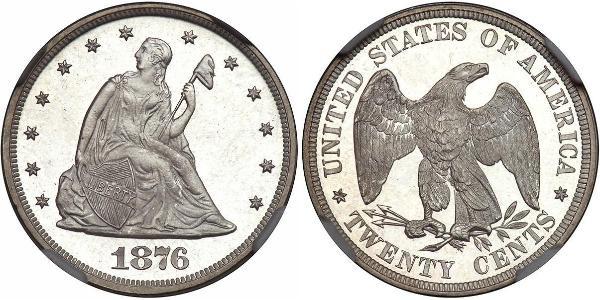 20 Цент США (1776 - ) Мідь/Срібло 
