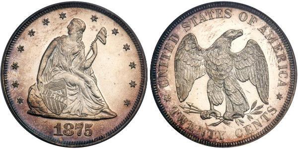 20 Цент США (1776 - ) Мідь/Срібло 