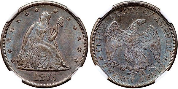 20 Цент США (1776 - ) Мідь/Срібло 