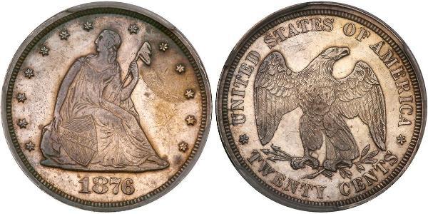 20 Цент США (1776 - ) Мідь/Срібло 