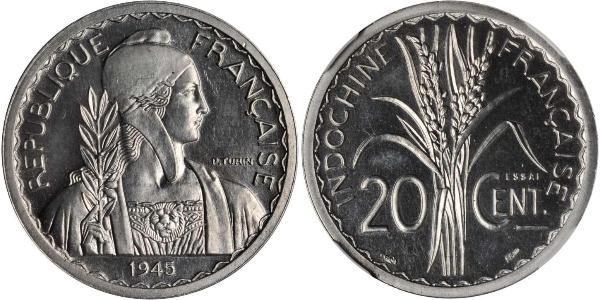 20 Цент Французский Индокитай (1887-1954) Никель/Медь 