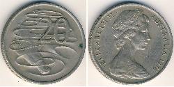 20 Цент Австралія (1939 - ) Нікель/Мідь Єлизавета II (1926-2022)