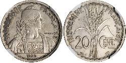 20 Цент Французький Индокитай (1887-1954) Нікель/Мідь 